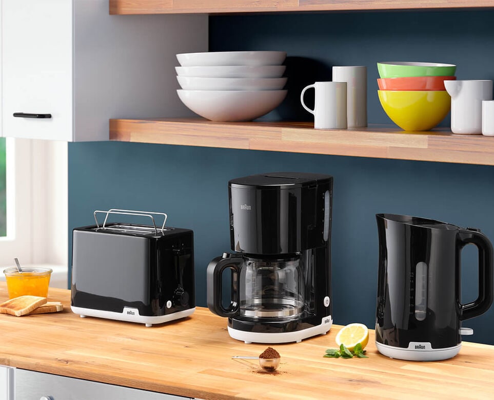 ماكينة قهوة Breakfast1 من Braun بقوة 1000 واط | أسود | وعاء زجاجي AromaCarafe سعة 10 أكواب ماكينة قهوة Breakfast1 من Braun بقوة 1000 واط | أسود | وعاء زجاجي AromaCarafe سعة 10 أكواب